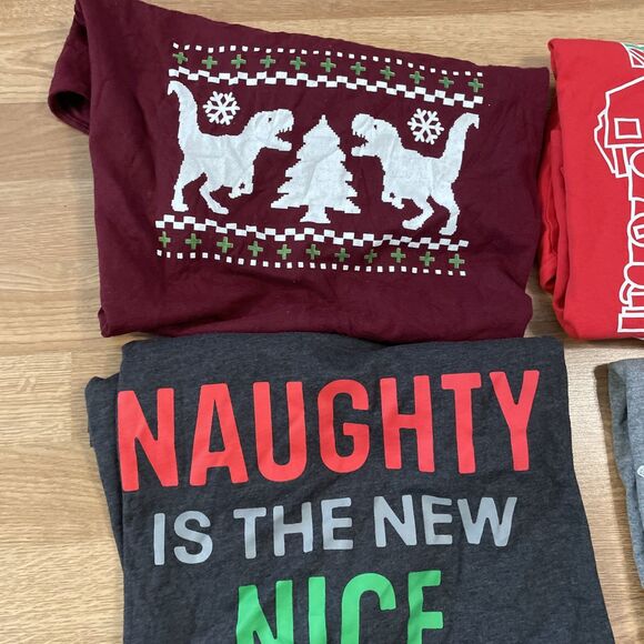 Mens Christmas Shirt LOT Size XL Lot Of 6 Tees ELF Star Wars Santa - Picture 5 of 15